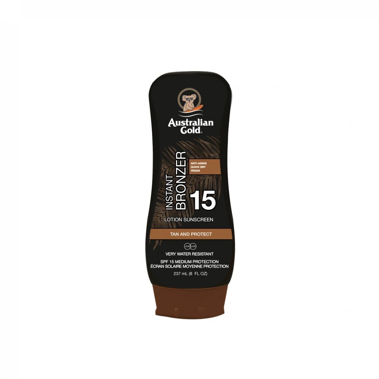 Instant Bronzer Lotion Sunscreen Tan and Protect 237ml
