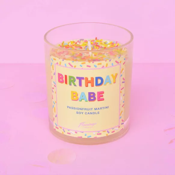 Sprinkled Birthday Candle with Passion Fruit Martini