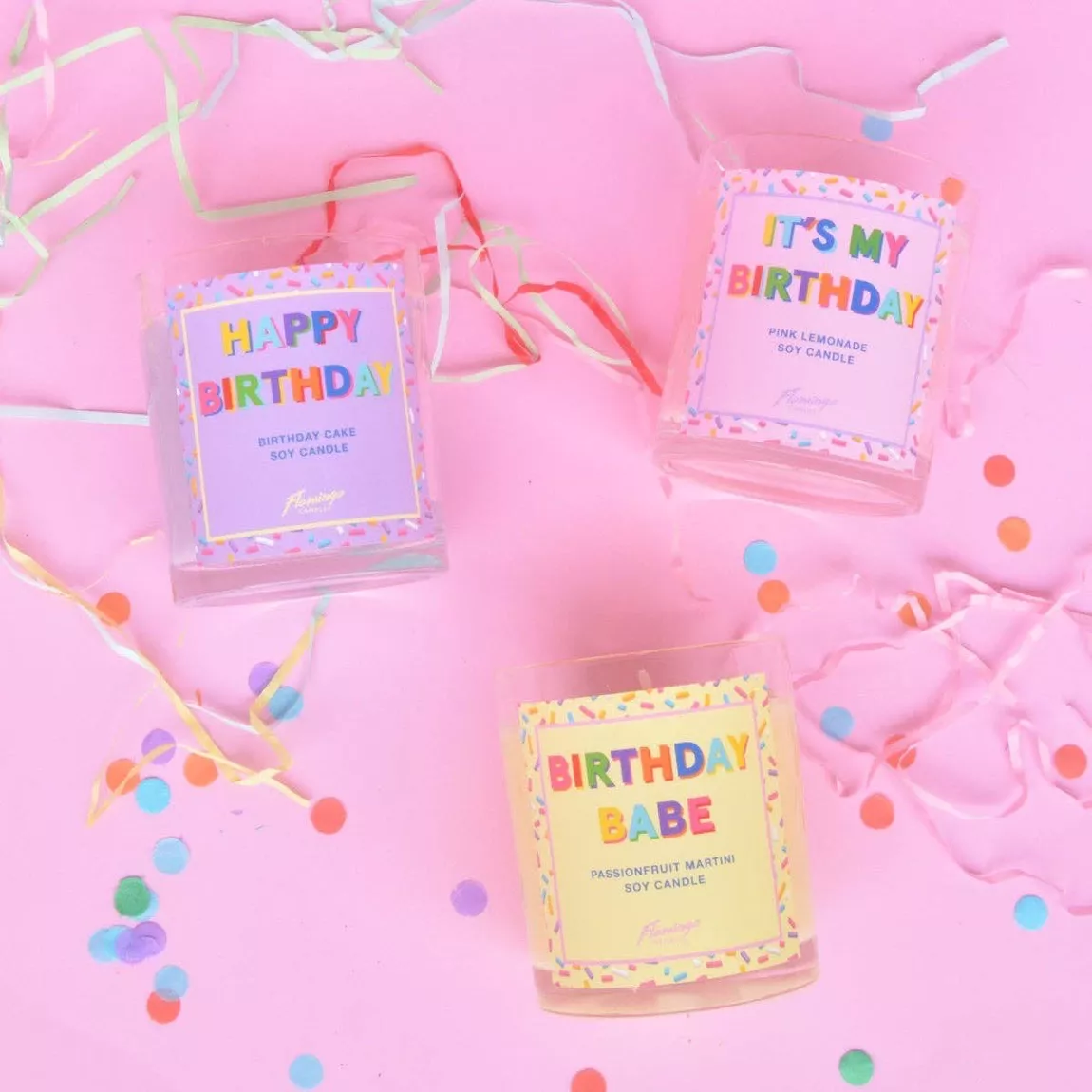Sprinkled Birthday Candle with Passion Fruit Martini